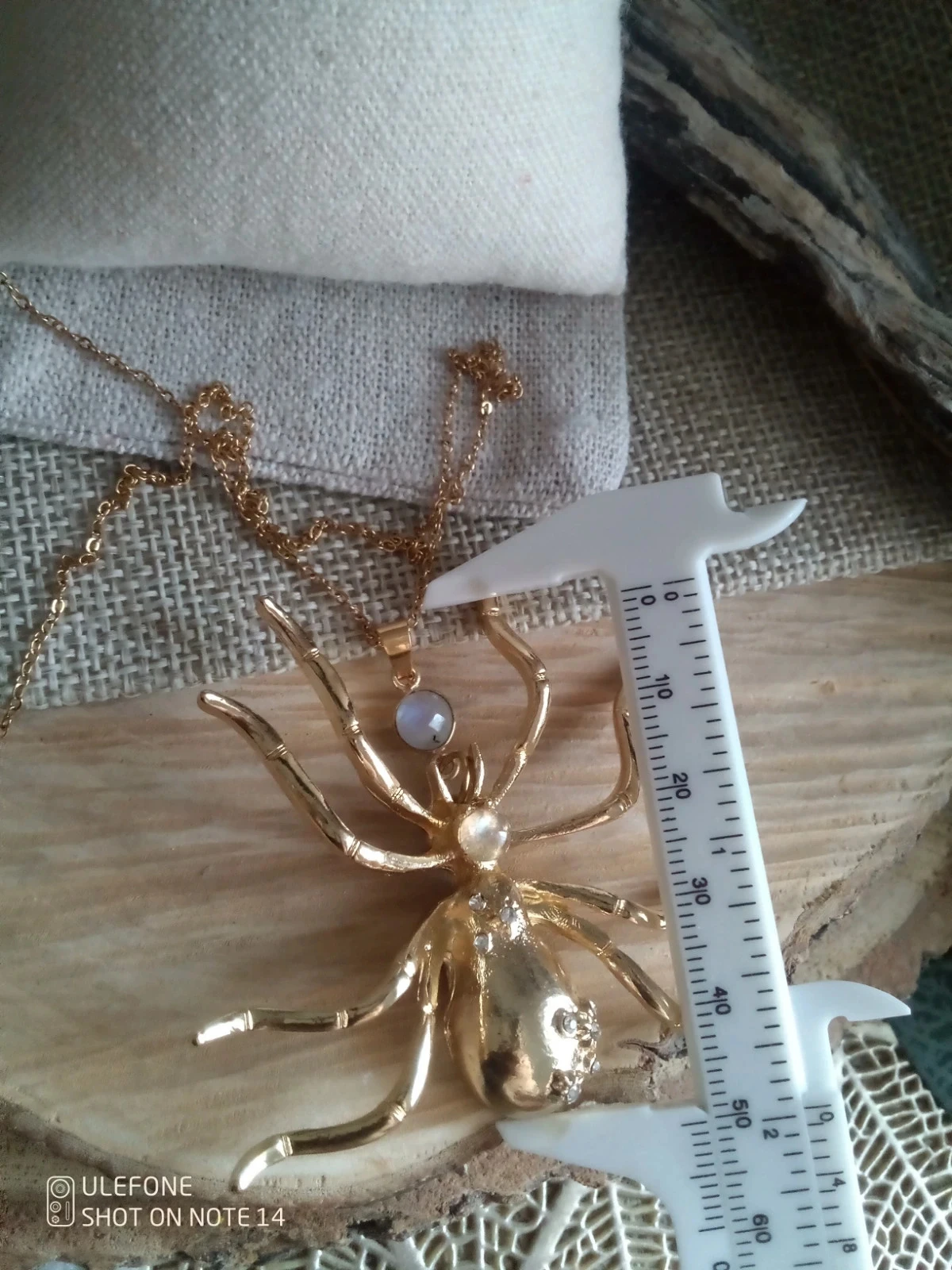 Collier araignée avec pierres naturelles semi précieuses – photo 3